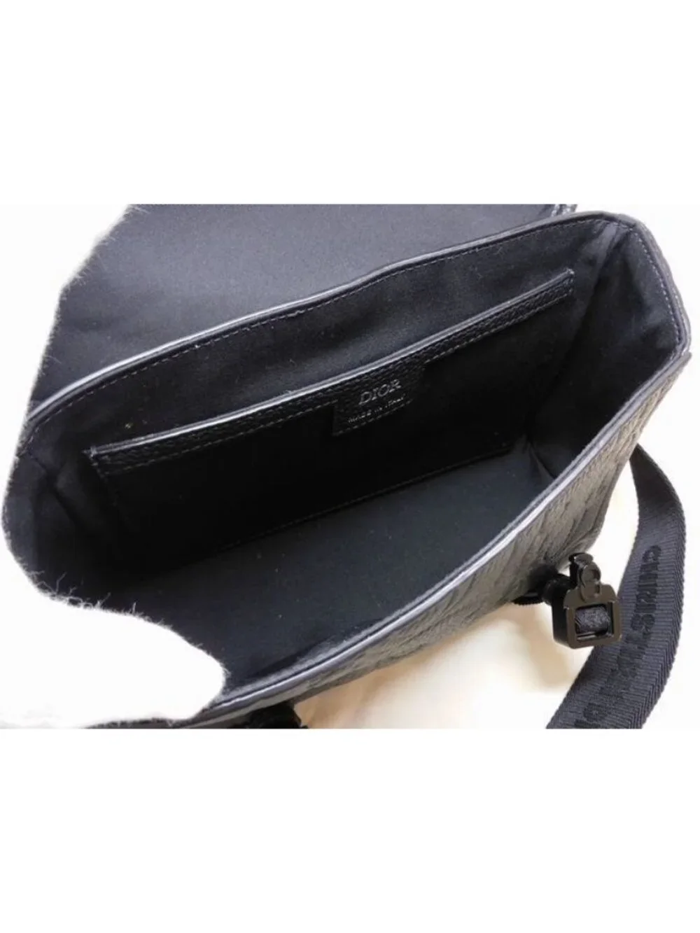 Dior Hit the Road Leather Shoulder Bag Black